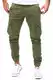 Herren Hose Jogger Chino Cargo Jeans Hosen Stretch Sporthose Herren Hose mit Taschen Slim Fit Freizeithose (Z_Armeegrün, M)