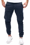 Cassiecy Herren Hose Jogger Chino Cargo Jeans Hosen Stretch Sporthose mit Taschen Slim Fit Freizeithose Navy