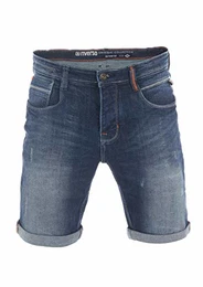 Herren Jeans Shorts RIVTom Kurze Hose Regular Fit Denim Short 99% Baumwolle Bermuda Grau Hellblau Blau w30 w31 w32 w33 w34 w36 w38 w40 w42, Größe:W 32, Farbe:Dark Blue Denim (D242)