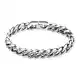flintronic Armkette Herren Edelstahl, Herren Armband Panzerkette für Männer/Jungen, Schwer Glieder Cuban Link Armband, Armreif Hip Hop Rapper Modeschmuck 10mm Breit/21CM Lang