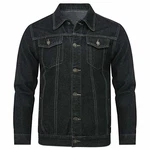 Allthemen Jeansjacke Herren Denim Jacket Trucker Jacke Übergangsjacke für Männer Freizeitjacke (#8118, #801) Schwarz