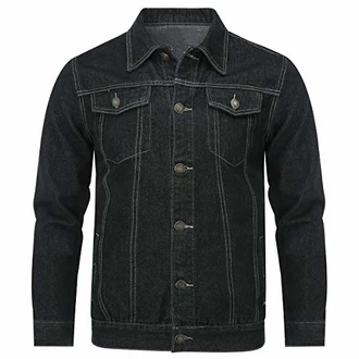 Allthemen Jeansjacke Herren Denim Jacket Trucker Jacke Übergangsjacke für Männer Freizeitjacke (#8118, #801) Schwarz Allthemen Jeansjacke Herren Denim Jacket Trucker Jacke Übergangsjacke für Männer Freizeitjacke (#8118, #801) Schwarz