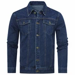 Allthemen Jeansjacke Herren Denim Jacket Trucker Jacke Übergangsjacke für Männer Freizeitjacke (#8118, #801) Dunkelblau (801)