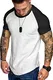 Coshow Tshirt Herren Shirt T-Shirts Für Herren T Shirts Männer T-Shirt Muscle Tshirts Weiß-schwarz XXL