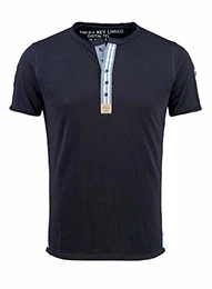 Herren Arena Button T-Shirt, Navy (1200), M