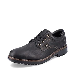 Herren Bequemschuhe B4610, Männer Schnürhalbschuhe,wasserdicht,riekerTEX,lace-up,Low-tie,Komfortschuhe,schnürer,schwarz (00),43 EU / 9 UK