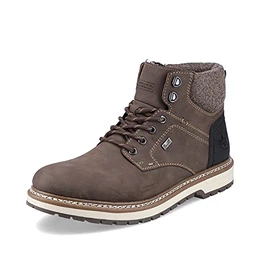 Herren Bequemschuhe F3812, Männer Schnürhalbschuhe,wasserdicht,riekerTEX,Schnuerung,Shoes,Low-tie,Winter,braun (25),43 EU / 9 UK
