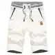 Tansozer Kurze Hosen Herren Shorts Herren Sommer Chino Gummizug weiß M