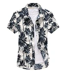 Onsoyours Herrenhemd Kurzarm Oversize Hawaiihemd Weiß