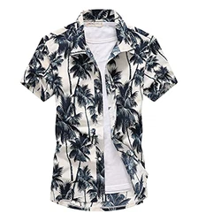 Onsoyours Herrenhemd Kurzarm Oversize Hawaiihemd Weiß