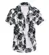Onsoyours Herren Hemd mit Muster Kurzarmhemd Oversize Shirt Männer Shirts Bunte Herrenhemden Casual Locker 3D Gedruckt Sommerhemden Kent Kragen Hawaiihemd A Weiß M
