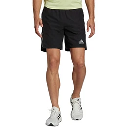 Men's Standard Own The Run Shorts, Black/Reflective Silver, Medium