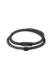 Jewelry Lederarmband für Herren Kollektion BLENDED Schwarz - 1580150M