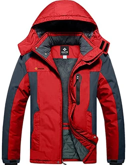 GEMYSE Wasserdichte Skijacke für Herren Winddichte Fleece Outdoor Winterjacke mit Kapuze GEMYSE Wasserdichte Skijacke für Herren Winddichte Fleece Outdoor Winterjacke mit Kapuze