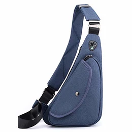 Ultraleicht Brusttasche Herren Sling Bag Umhängetaschen Schultertasche Sporttasche Crossbody Bag für Freien Reisen Wandern Hiking Joggen Crosscover Daypacks Blau