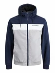 JACK & JONES JJERUSH Hood Bomber NOOS 12200208 Weiß/Dunkelblau/Grau/Hellblau/Blau
