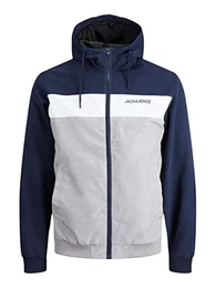Herren Jjerush Blokerende Hood Bomber Jacke, Navy , XXL EU