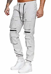 Herren Chino Pants Jeans Joggchino Hose Jeanshose Skinny Fit Modell H-3406 Altweiß 32