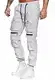 OneRedox Herren Chino Pants Jeans Joggchino Hose Jeanshose Skinny Fit Modell H-3406 Altweiß 32