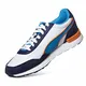 PUMA Unisex Smash V2 L Sneaker (Puma White Dresden Blue Peacoat Weiß Blau Orange, Numeric_43)