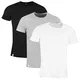 Lacoste Herren TH3451 Schlafanzugoberteil, Blanc-Gris Clair-Noir, M (3er Pack)