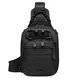 HUNTVP Taktische Brusttasche Militärisch Schultertasche Military Chest Pack Slingrucksack Molle Crossbody Bag Umhängetasche Mini mit Verstellbar Schultergurt für Reise Wandern Outdoor, Typ-2 Schwarz