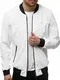 OZONEE Herren Lederjacke Kunstlederjacke Kunstleder Farbvarianten Jacke Bikerjacke Übergangsjacke Herrenjacke Leder Echtlederjacke Echtleder Wildleder Biker OZONEE 777/1786K WEIß L