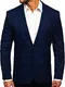 BOLF Herren Blazer Sakko Anzugjacke Anzugsakko Herrenblazer Reverskragen Klassisch Elegant Geschäft Business Anzug Party Freizeit Hochzeit Casual Style RWX S2002 Dunkelblau M [4D4]