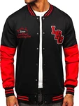 BOLF Herren Baseballjacken Bomberjacke Übergangsjacke Sportjacke J.Style [1A1] Schwarz (1A1)