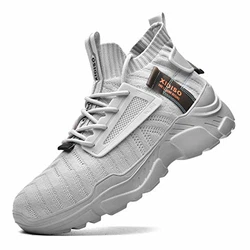 FUSHITON Turnschuhe Herren Sportschuhe Joggingschuhe Sneakers Schuhe Outdoor Traillauf Fitnessschuhe Grau