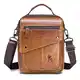 BAIGIO Umhängetaschen Herren Leder Schultertasche für Männer Herrentasche zum Umhängen Handtaschen Crossbody Bag Ledertasche für Arbeit Büro Alltag