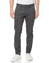 Herren Onsmark Check Pants Hy Gw 9887 Noos Hose, Schwarz, 32W / 32L EU