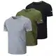 Gaiatiger 3er Pack Sport Tshirts Herren Funktionsshirt Sportshirt Männer Schnelltrocknend Trainingsshirt Fitness Laufshirt Kurzarm Herren Atmungsaktive T-Shirt(520) Black Gray Green-M