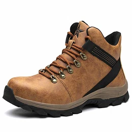 Sicherheitsschuhe Herren Wasserdicht Leder Arbeitsschuhe Leicht Schutzschuhe Stahlkappe Sicherheitsstiefel