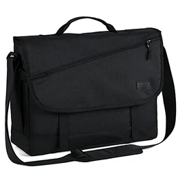 Umhängetaschen Herren, Wasserabweisend 15.6 Zoll Laptop Schultertasche Laptoptaschen mit Gepolstertem Schultergurt Schultasche Herrentasche für Arbeit, Schule, Business Damen(Schwarz)