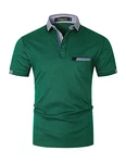GNRSPTY Herren Poloshirts Kurzarm Polohemd Golf Grün