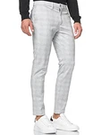 Indicode Herren Rodekro Chinohose Super Stretch mit 4 Taschen Grey Check