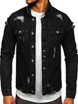 BOLF Herren Jeansjacke Übergangsjacke [4D4] Schwarz (4D4)