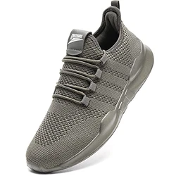 GHFKKB Laufschuhe Herren Turnschuhe Joggingschuhe Leichtgewichts Sneaker Tennisschuhe Fitness Trainingsschuhe Atmungsaktiv Sportschuhe Walking Schuhe Grau