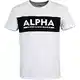 ALPHA INDUSTRIES Inlay T-Shirt (M, White/Black)