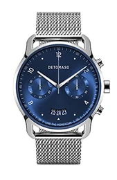SORPASSO Chronograph Limited Edition Silver Blue Herren-Armbanduhr Analog Quarz Mesh Milanese Silber