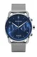 DETOMASO SORPASSO Chronograph Limited Edition Silver Blue Herren-Armbanduhr Analog Quarz Mesh Milanese Silber