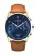 DETOMASO SORPASSO Chronograph Limited Edition Gold Blue Herren-Armbanduhr Analog Quarz Leder Armband Braun