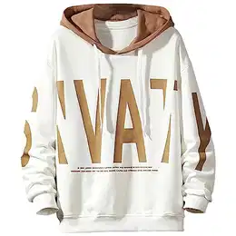 Hoodie Herren Kapuzenpullover Langarm Sweatshirts Basic Pullover Classic Männer Sweatjacke Unisex Casual Frühling Herbst Winter (Weiß, 5X_l)