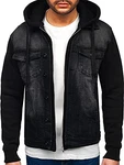BOLF Herren Jeansjacke Übergangsjacke [4D4] Schwarz (10350)