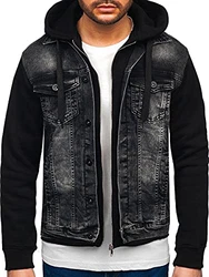 BOLF Herren Jeansjacke Übergangsjacke [4D4] Dunkelblau (4D4)