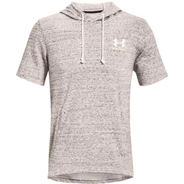 Herren Men's Ua Rival Terry Short Sleeve Hoodie Fleece Tops, Onyx White, M EU