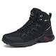 Dannto Herren Warme Gefütterte Winterschuhe Winterstiefel Wasserdicht Wanderschuhe Trekkingschuhe Draussen Schneestiefel (Schwarz-B,43)
