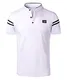 KTWOLEN Herren T-Shirt Kurzarm Shirt mit Grandad-Ausschnitt Baumwolle Kurzarmshirt Shirt Kontrastfarbene Slim Fit