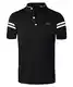 KTWOLEN Herren T-Shirt Kurzarm Shirt mit Grandad-Ausschnitt Baumwolle Kurzarmshirt Shirt Kontrastfarbene Slim Fit